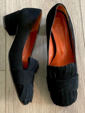 PENELOPE  CHILVERS Fringe  Suede Heel Black EU 38